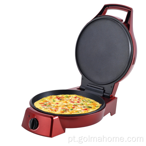 Máquina de fazer pizza elétrica com revestimento antiaderente 5 minutos